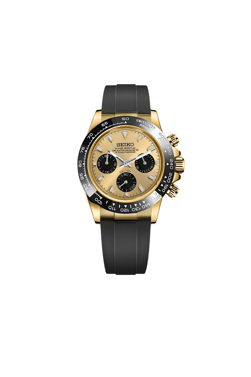 SEIKOTONA DIAMOND BLACK MEN'S WATCH