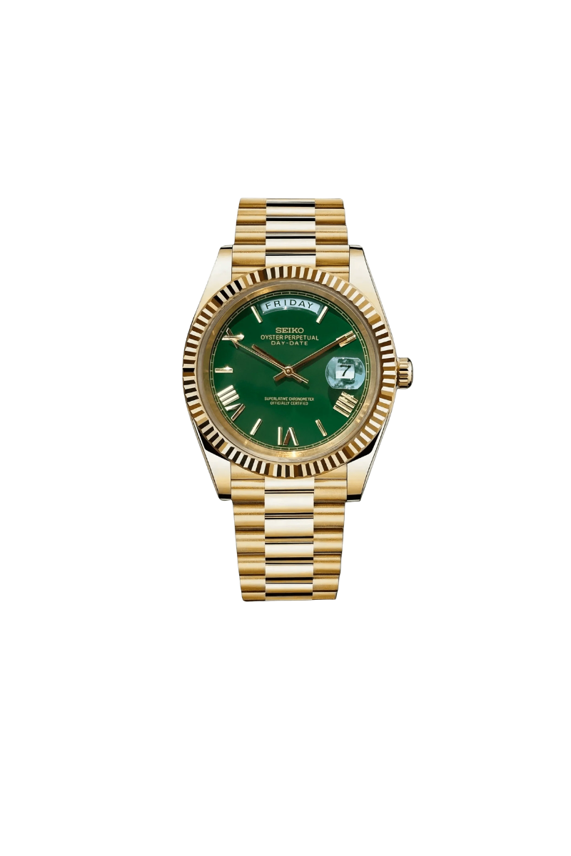 SeikoDayDate Gold Green Mod