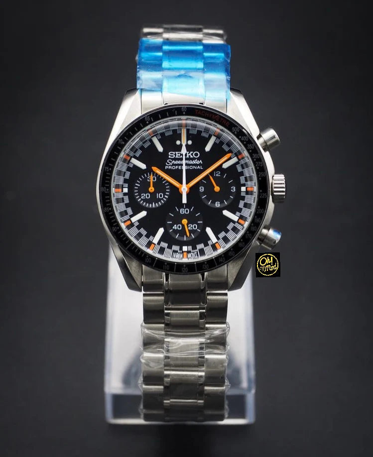 SEIKOSPEEDMASTER MOD BLACK ORANGE DIAL