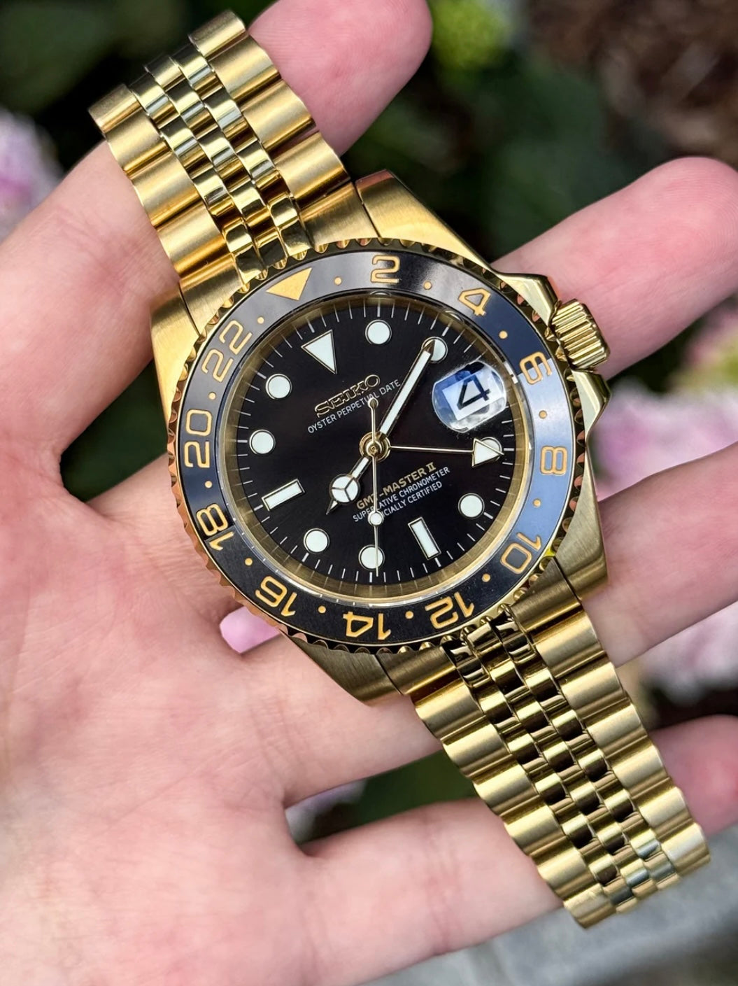 SEIKOGMT GOLDEN HOUR MEN'S MOD WATCH