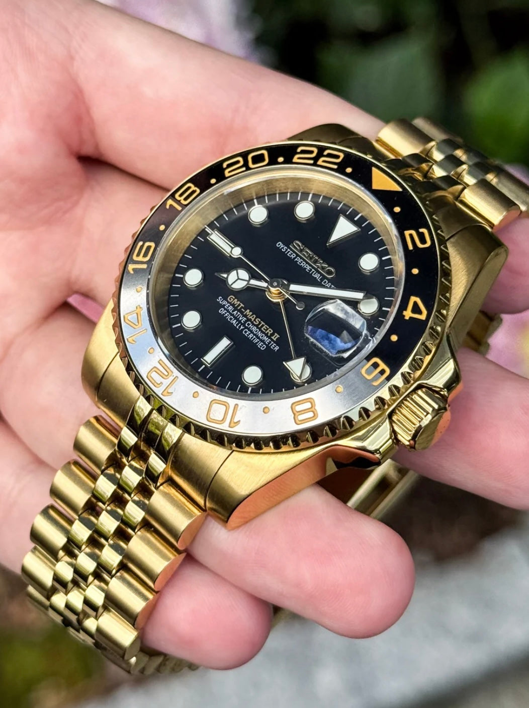 SEIKOGMT GOLDEN HOUR MEN'S MOD WATCH