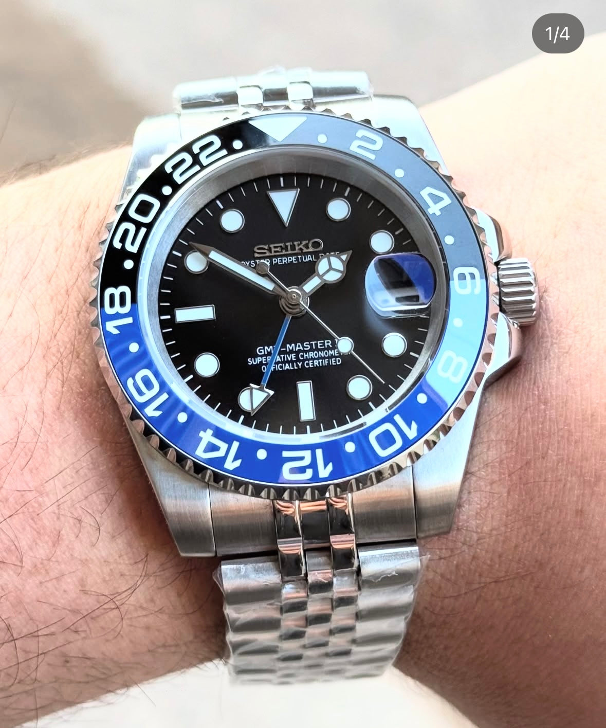SEIKOGMT CLASSIC BATMAN MEN'S MOD WATCH