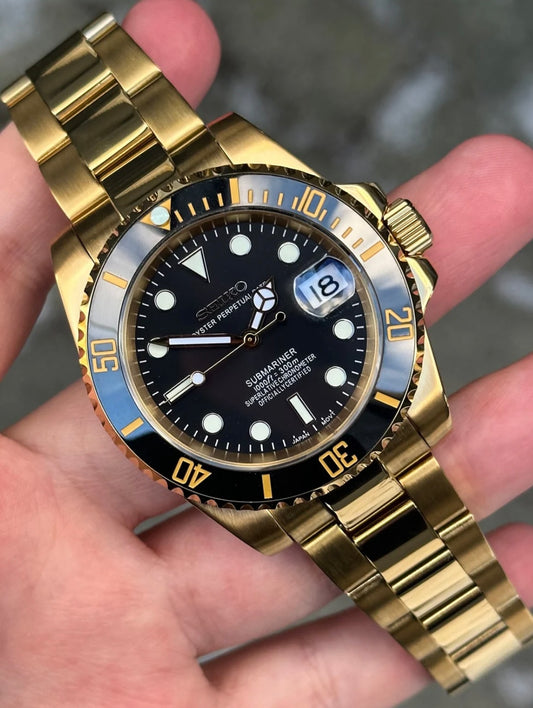 SEIKOMARINER FULL GOLD MEN'S MOD WATCH